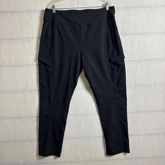 Duluth Trading Women’s XLx31 Black Nylon NoGA Namastash Slim Leg Pants - Picture 1 of 10